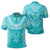 Hawaiian Kanaka Map Football Jersey Polo Shirt Cyan Roger Style Unisex Cyan - Polynesian Pride