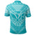 Hawaiian Kanaka Map Football Jersey Polo Shirt Cyan Roger Style - Polynesian Pride