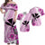 Hawaii Matching Dress and Hawaiian Shirt Kakau Tribal Pink Batik Floral Ver.02 LT13 Pink - Polynesian Pride