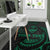 Guam Polynesian Custom Personalised Area Rug - Green Tribal Wave - Polynesian Pride