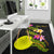 Palau Polynesian Custom Personalised Area Rug - Plumeria Tribal - Polynesian Pride