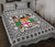 (Custom Personalised) Fiji Quilt Bed Set Pattern - Fijian Tapa Pattern Grey LT13 - Polynesian Pride