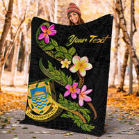 Tuvalu Polynesian Custom Personalised Blanket - Plumeria Tribal - Polynesian Pride