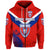 Custom Papua New Guinea Central Dabaries Zip Hoodie Rugby Red, Custom Text and Number LT8 - Polynesian Pride