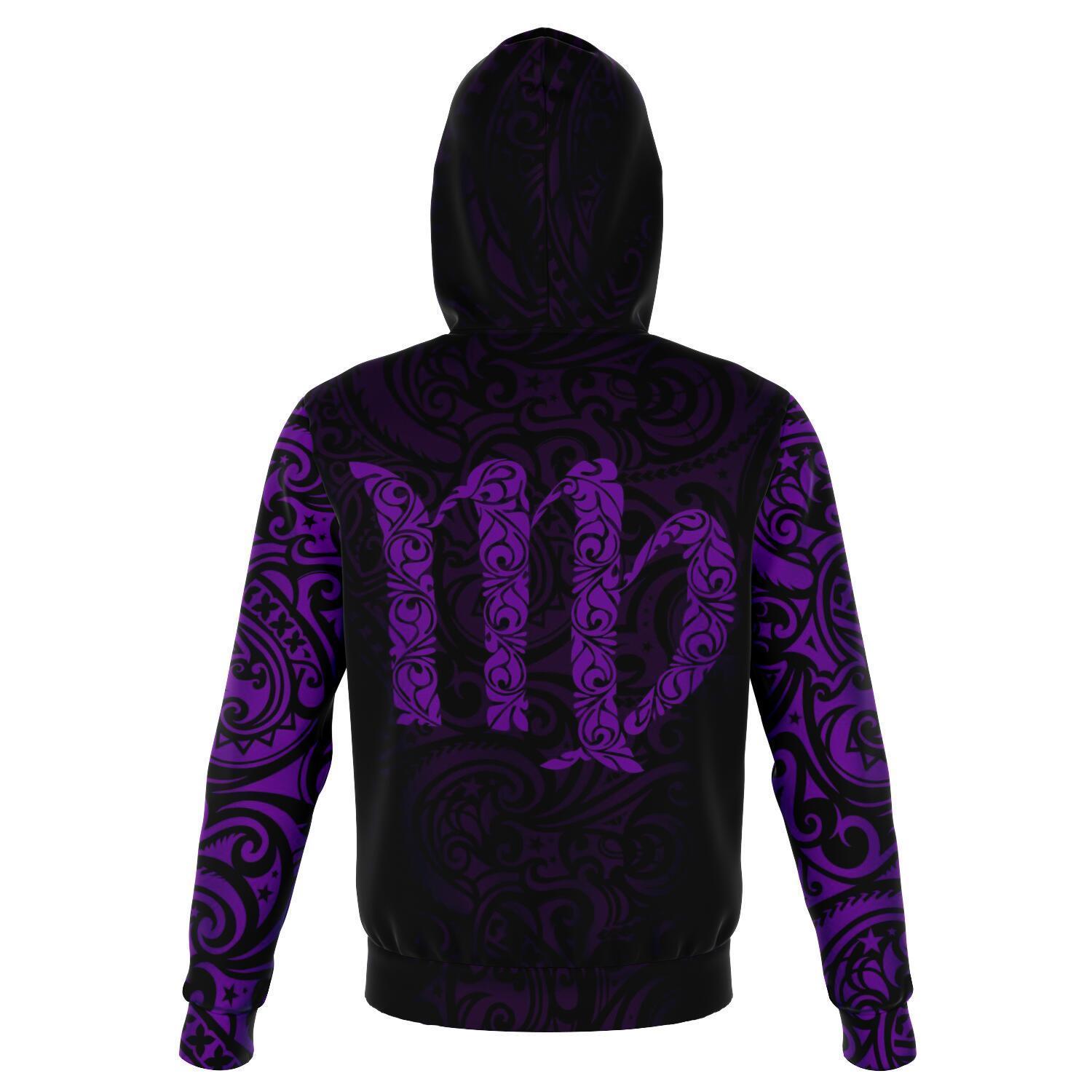 Virgo Zodiac Hoodie Aotearoa Maori Tattoo Unisex Art - Polynesian Pride