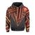 Hawaii Hoodie Football Jersey Style Gray and Red - Polynesian Pride