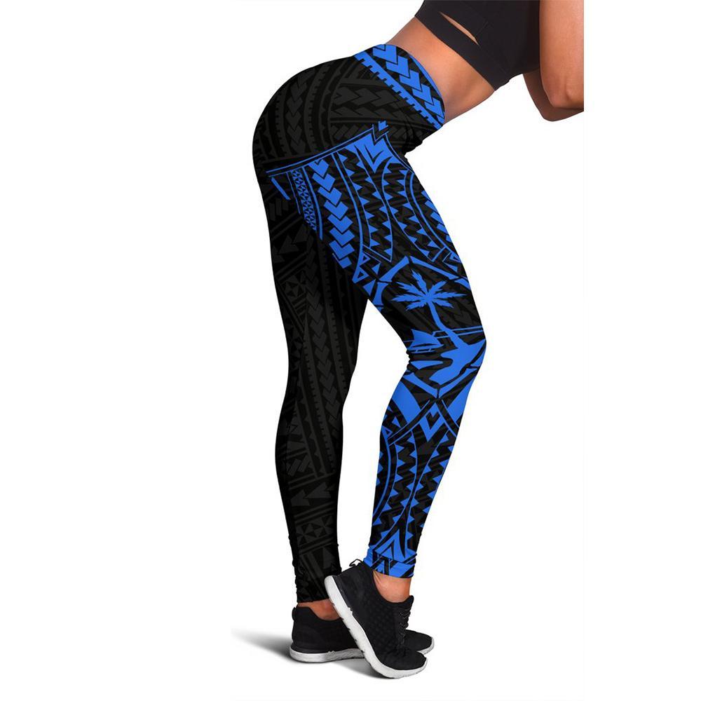 Guam Polynesian 3rd Leggings (Blue) A6 Blue - Polynesian Pride