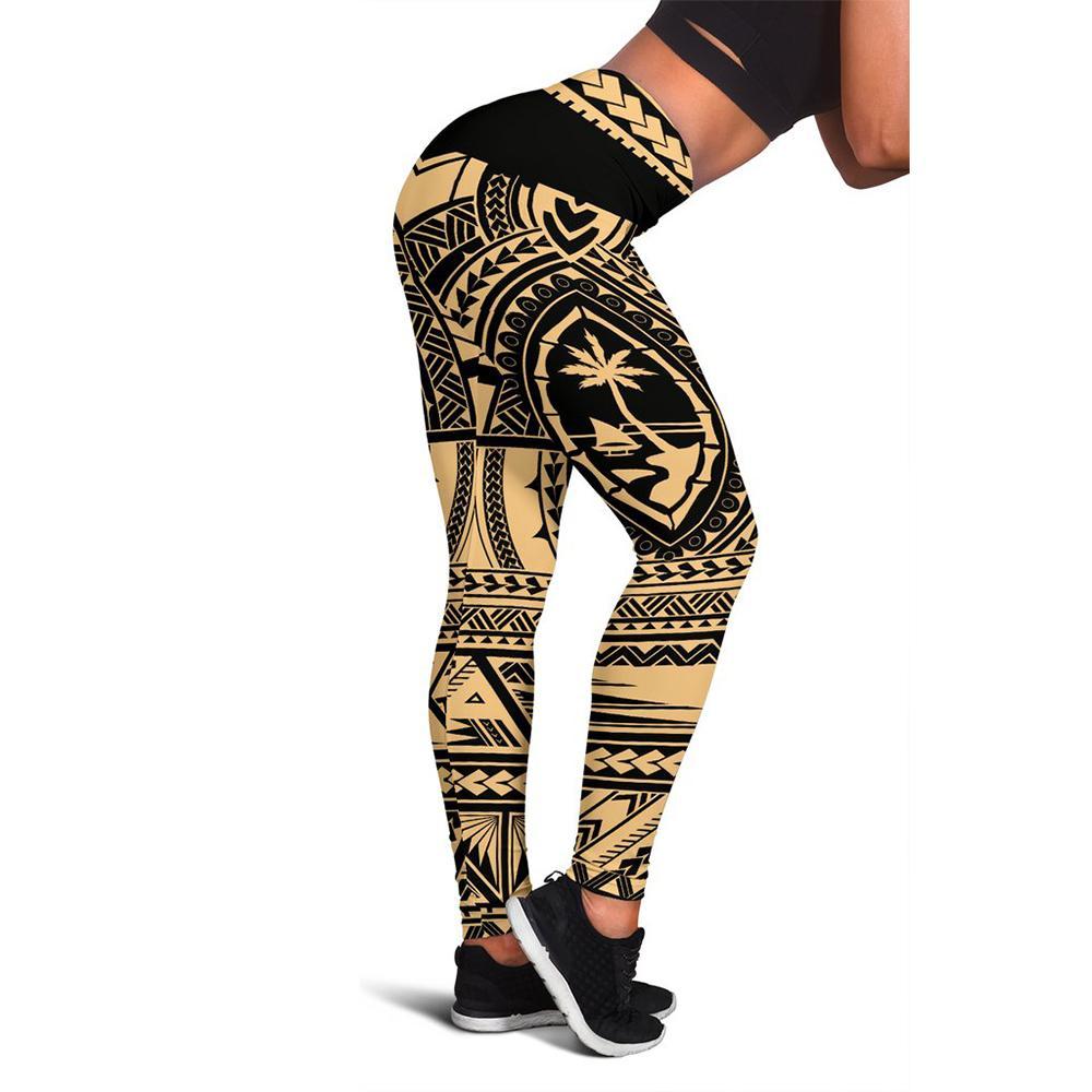 Guam Polynesian 4th Leggings A6 Gold - Polynesian Pride