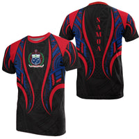 Samoa T Shirt Samoan Coat of Arms Polynesian Stylized - Polynesian Pride