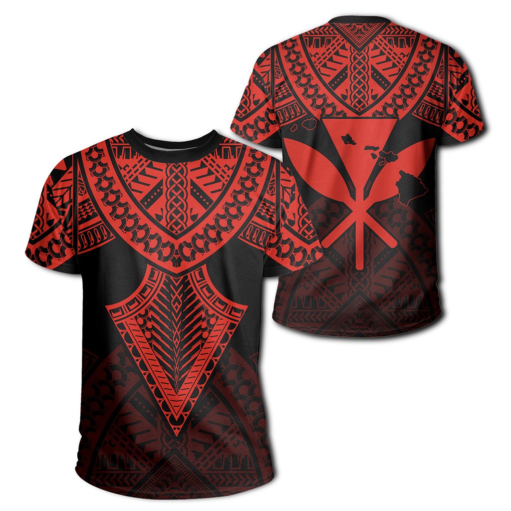 Hawaii Polynesian Limited T Shirt Tab Style Red Unisex Black - Polynesian Pride