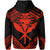 Hawaii Shark Polynesian Kanaka Red Hoodie (Zip up) Candy Style - Polynesian Pride