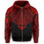 Polynesian Skull Hawaii Zip Hoodie Red Circle Style - Polynesian Pride