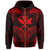 Polynesian Kanaka Shark Turtle Manta Ray Map of Hawaii Zip Hoodie Red - Polynesian Pride