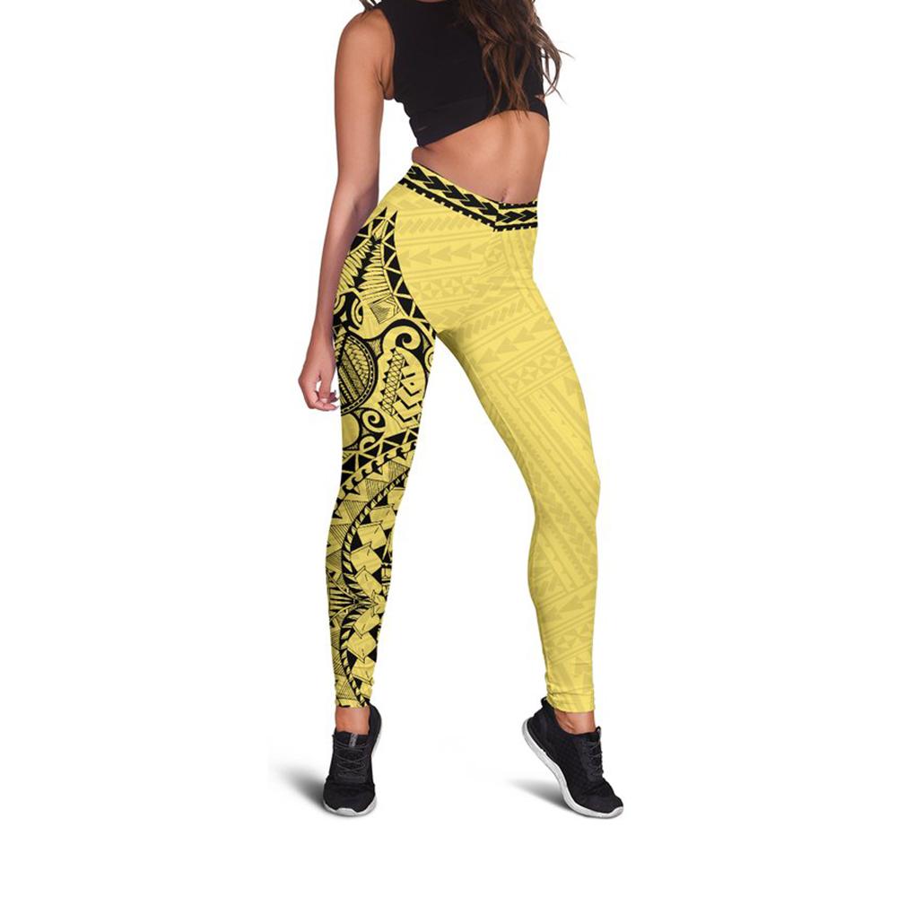 Neo Polynesian 3rd Leggings (Yellow) A6 - Polynesian Pride