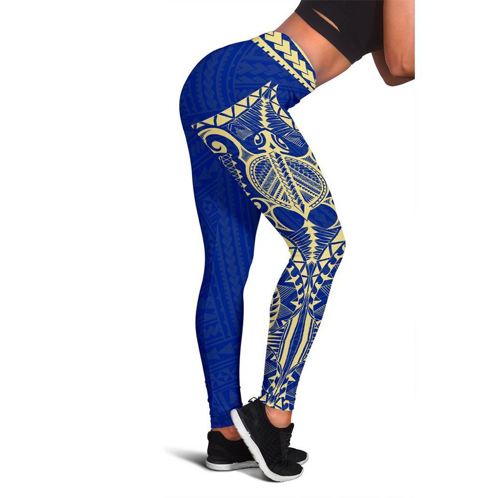 Neo Polynesian 3rd Leggings (Blue) A6 Blue - Polynesian Pride