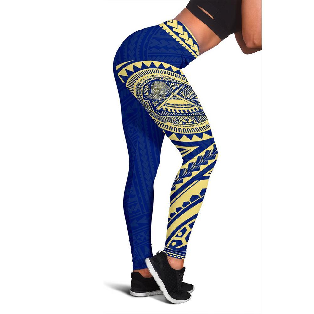 Neo American Samoa Leggings (Blue) A6 Blue - Polynesian Pride