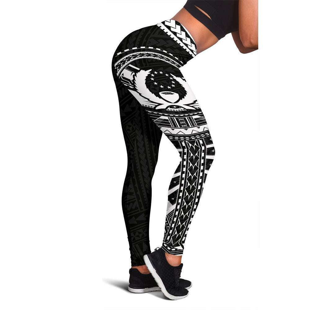 Pohnpei Rising Leggings (White) A6 White - Polynesian Pride