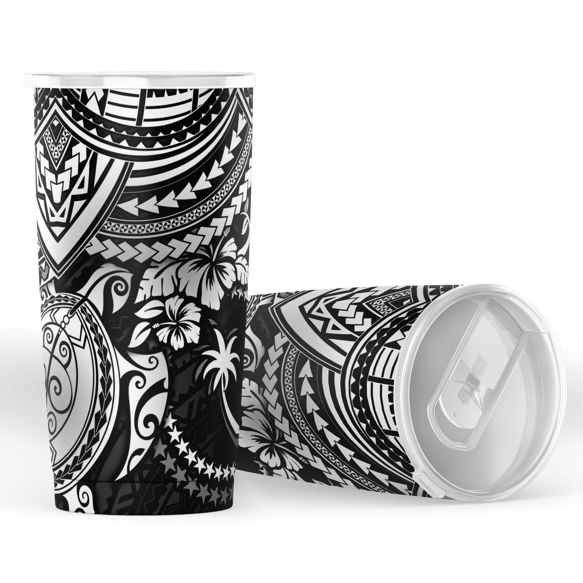 Chuuk Polynesian Tumbler - White - Polynesian Turtle - Polynesian Pride