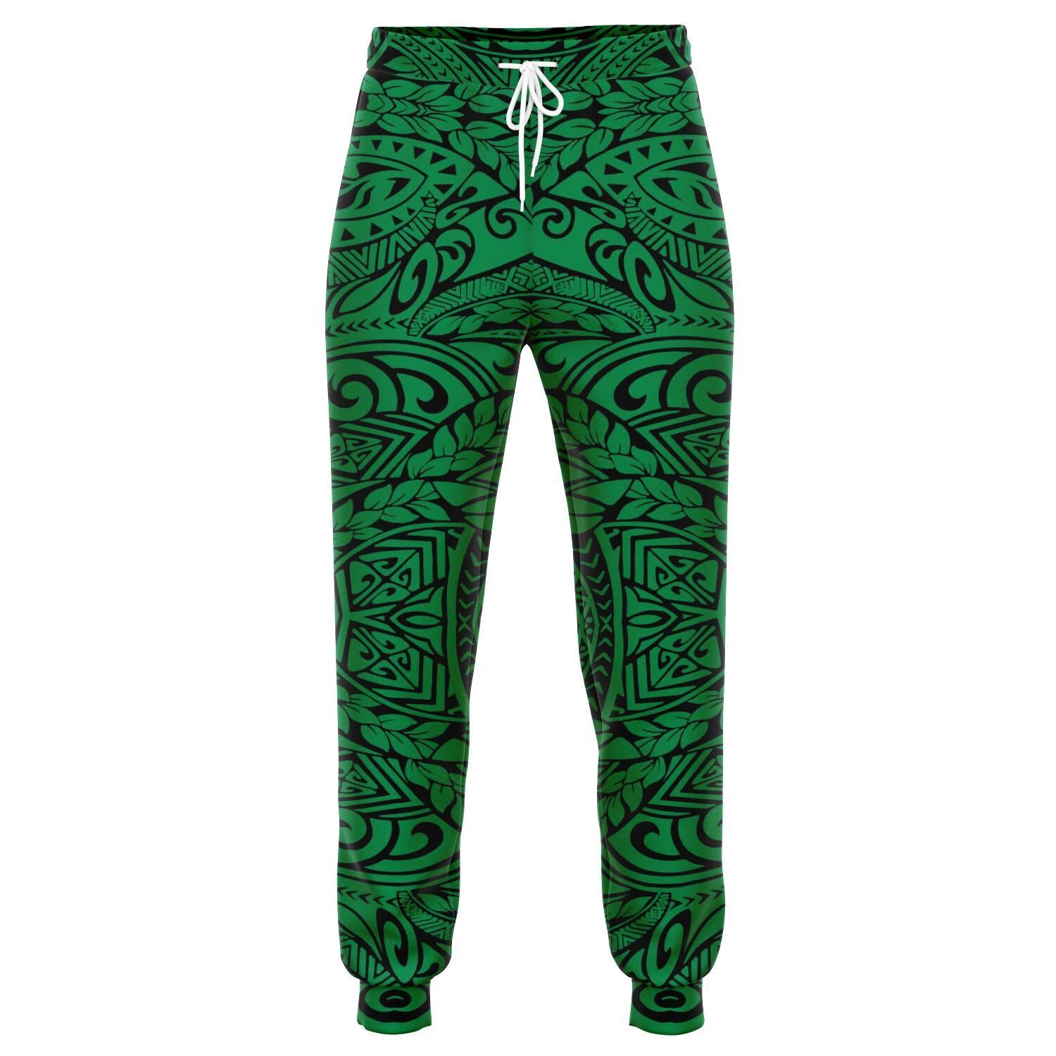 Polynesian Culture Green Joggers Unisex Green - Polynesian Pride