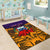 (Custom Personalised) Samoa Area Rug - Hibiscus With Tribal - LT12 - Polynesian Pride