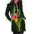 Cook Islands Polynesian Custom Personalised Hoodie Dress - Floral With Seal Flag Color - Polynesian Pride