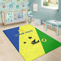 (Custom Personalised) Vanuatu Malampa Province Area Rug - Flag Style - LT12 - Polynesian Pride