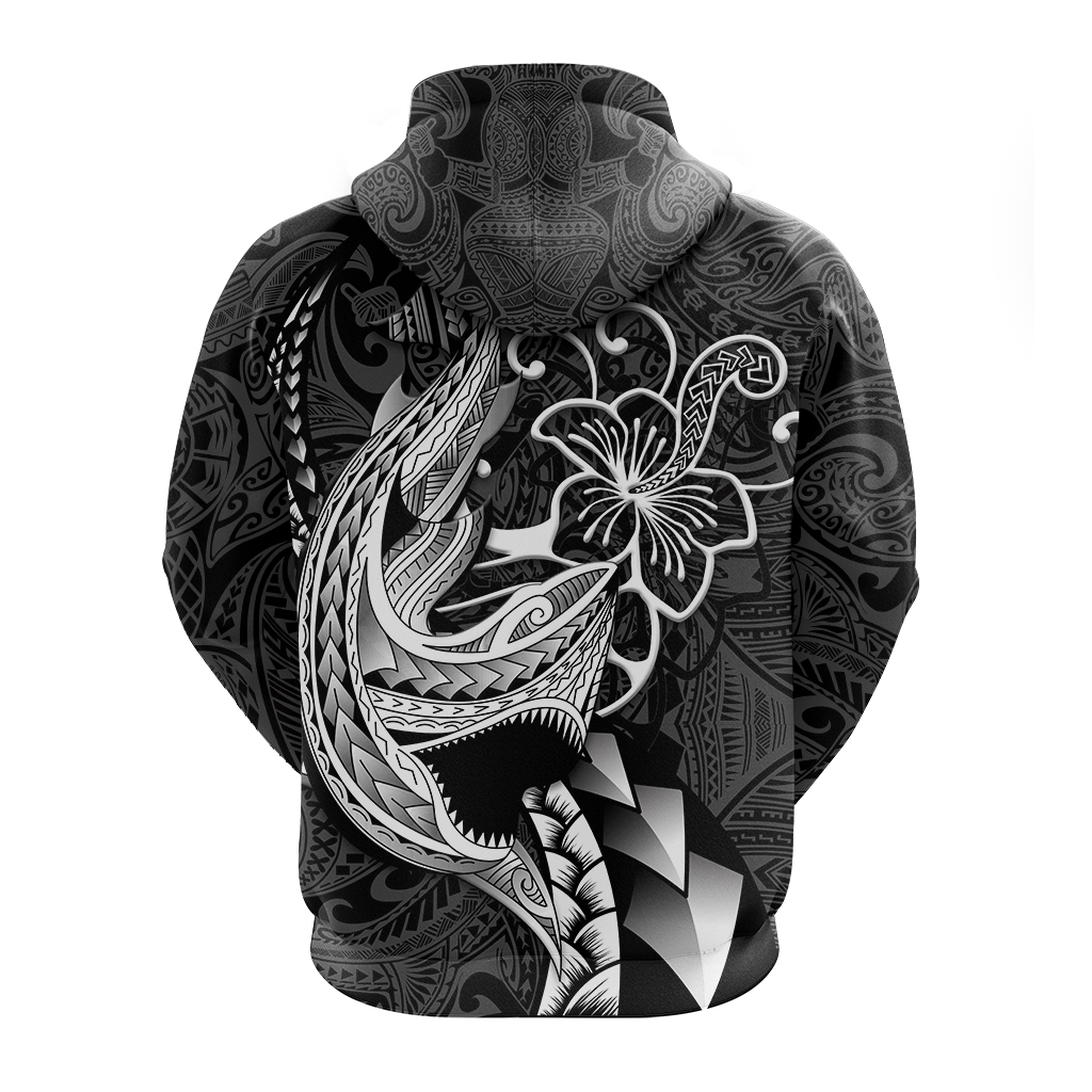 Custom Polynesian Shark Tattoo Hawaii Tribal Hoodie LT12 - Polynesian Pride