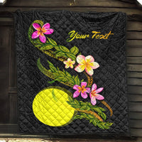 Palau Polynesian Custom Personalised Quilt - Plumeria Tribal - Polynesian Pride
