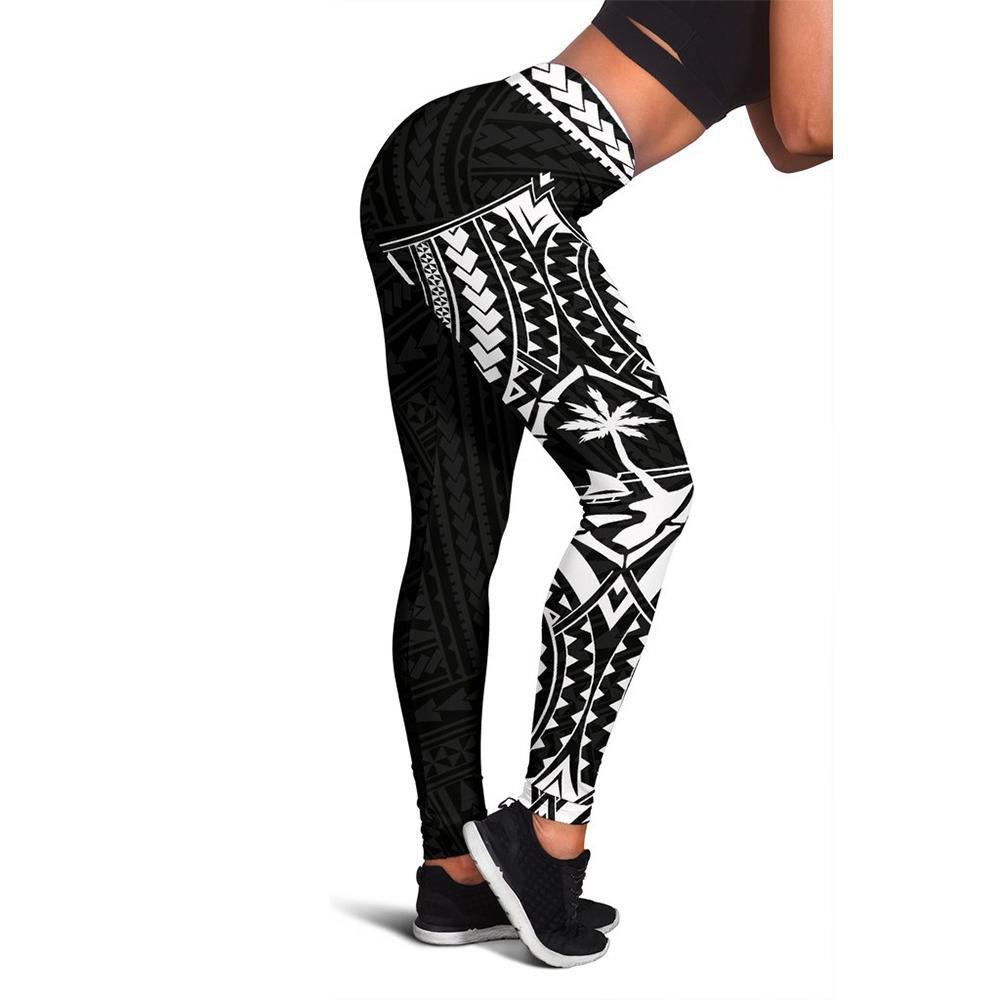 Guam Polynesian 3rd Leggings (White) A6 White - Polynesian Pride