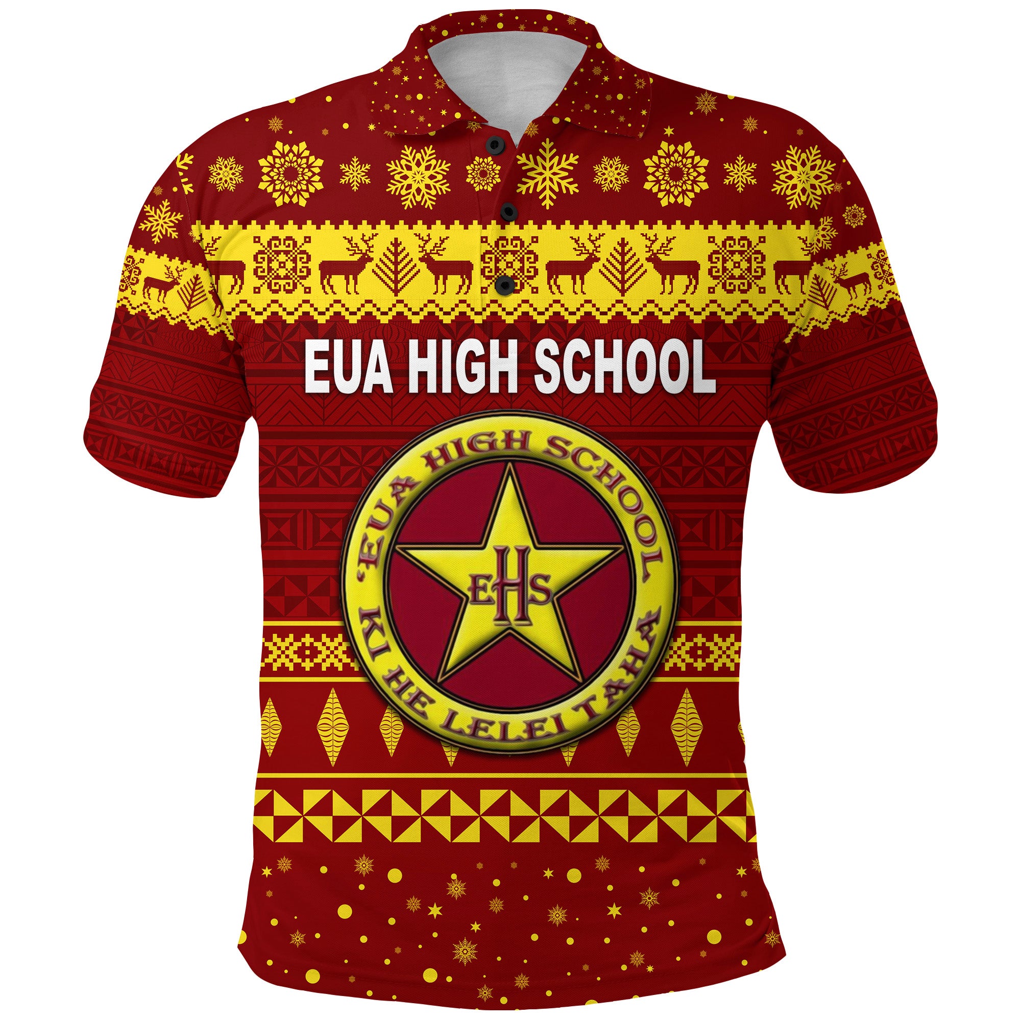 Eua High School Christmas Polo Shirt Simple Style LT8 - Polynesian Pride