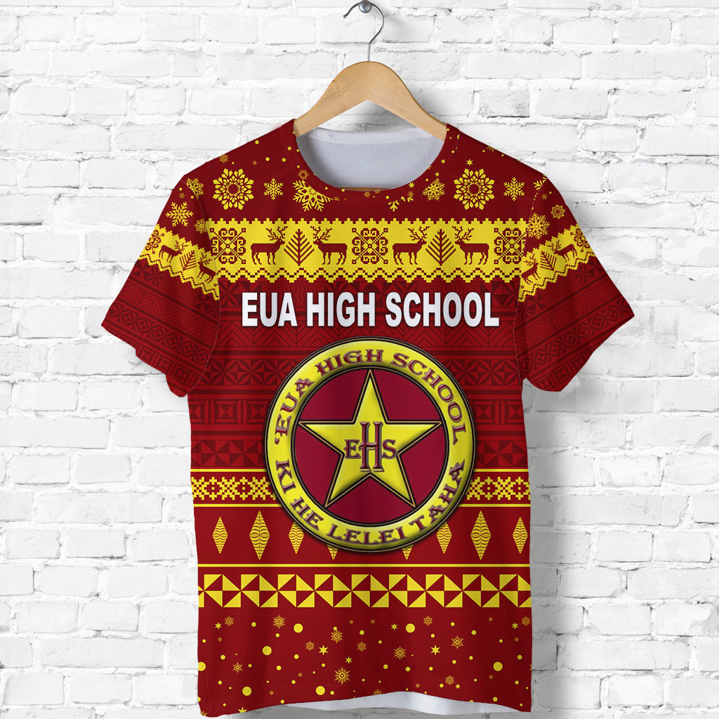 Custom Eua High School Christmas T Shirt Simple Style LT8 - Polynesian Pride