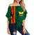 Oro Province Off Shoulder Waist Wrap Top Of Papua New Guinea LT6 Female Green - Polynesian Pride