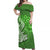 Custom Polynesian Matching Dress And Shirt with Tribal Hammerhead Shark Green LT6 - Polynesian Pride