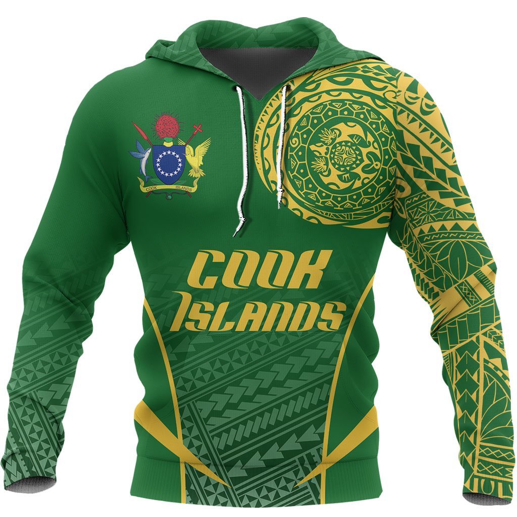 Cook Islands Active Special Hoodie Unisex Green - Polynesian Pride