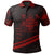 Fiji Polo Shirt In My Heart Style Red Polynesian Patterns Unisex Black - Polynesian Pride