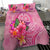 Vanutu Polynesian Custom Personalised Bedding Set - Floral With Seal Pink - Polynesian Pride