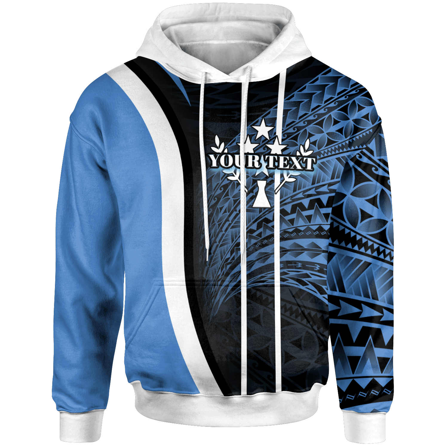 Kosrae Hoodie Custom Special Unisex Blue - Polynesian Pride