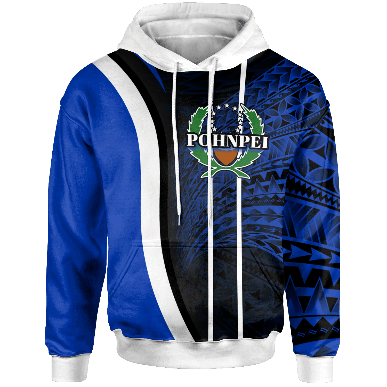 Pohnpei Hoodie Special Unisex Blue - Polynesian Pride