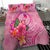 Yap Polynesian Custom Personalised Bedding Set - Floral With Seal Pink - Polynesian Pride