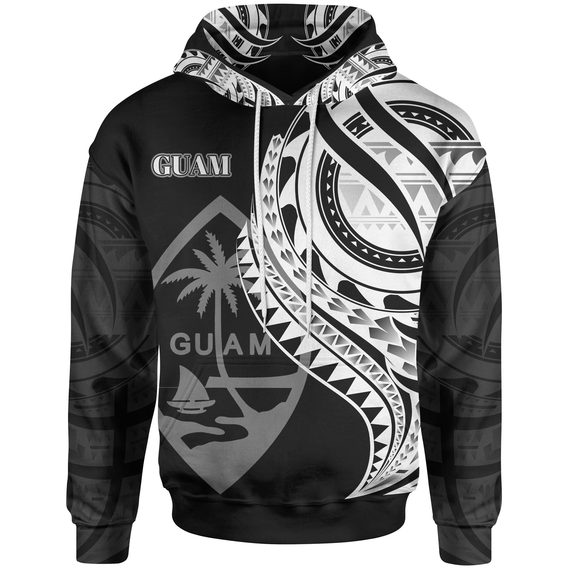 Guam Hoodie Polynesian Patterns Best Guam Ever Unisex Black - Polynesian Pride