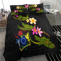 Cook Islands Polynesian Custom Personalised Bedding Set - Plumeria Tribal - Polynesian Pride