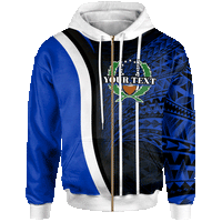 Pohnpei Zip Hoodie Custom Special Unisex Blue - Polynesian Pride