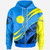 Palau Zip Hoodie Symmetrical Lines Unisex Blue - Polynesian Pride