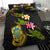 Tuvalu Polynesian Custom Personalised Bedding Set - Plumeria Tribal - Polynesian Pride