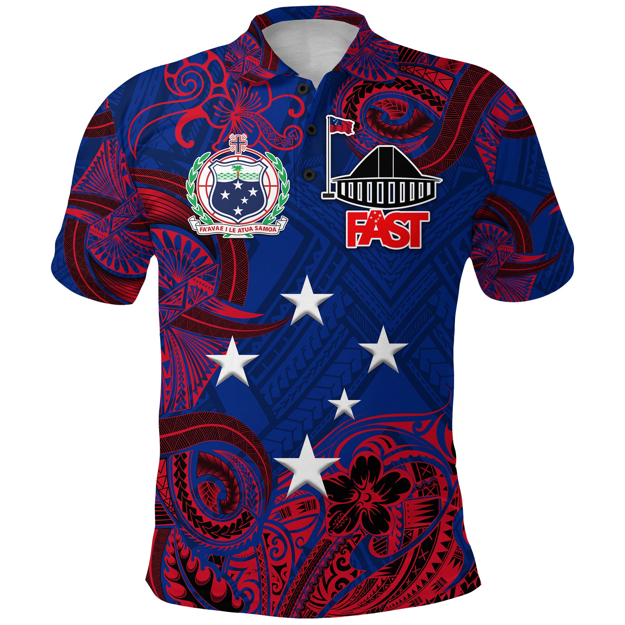 Samoa FAST Party Polo Shirt Unique Style NO.1 LT8 - Polynesian Pride