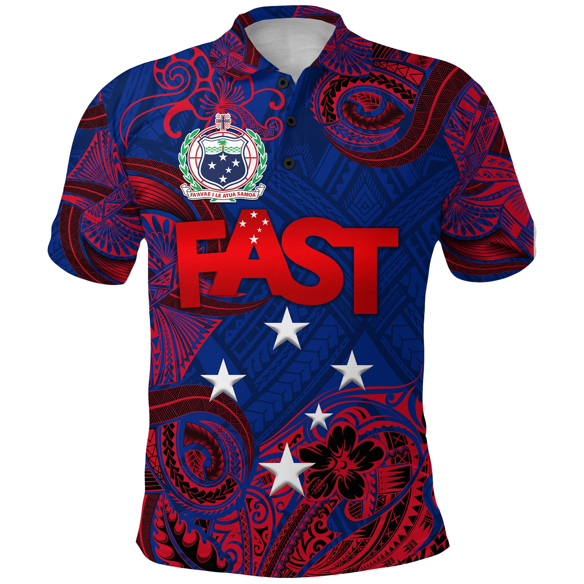 Samoa FAST Party Polo Shirt Unique Style NO.2 LT8 - Polynesian Pride