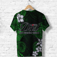 Custom Polynesian Fathers Day T Shirt I Love You In Every Universe Green LT8 - Polynesian Pride