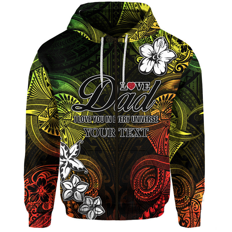 Custom Polynesian Fathers Day Hoodie I Love You In Every Universe Reggae LT8 - Polynesian Pride