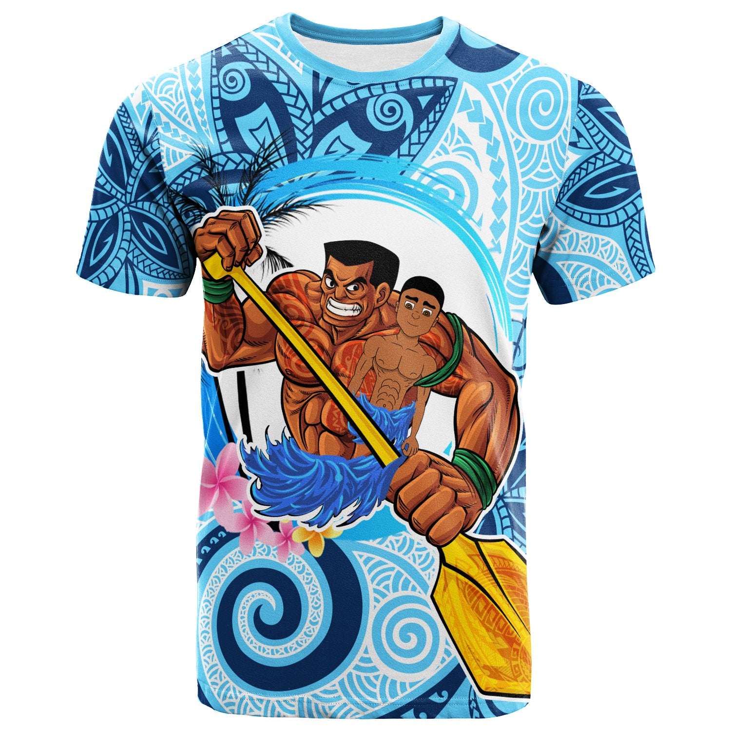 Polynesian Shirt Father And Son Unisex Blue - Polynesian Pride