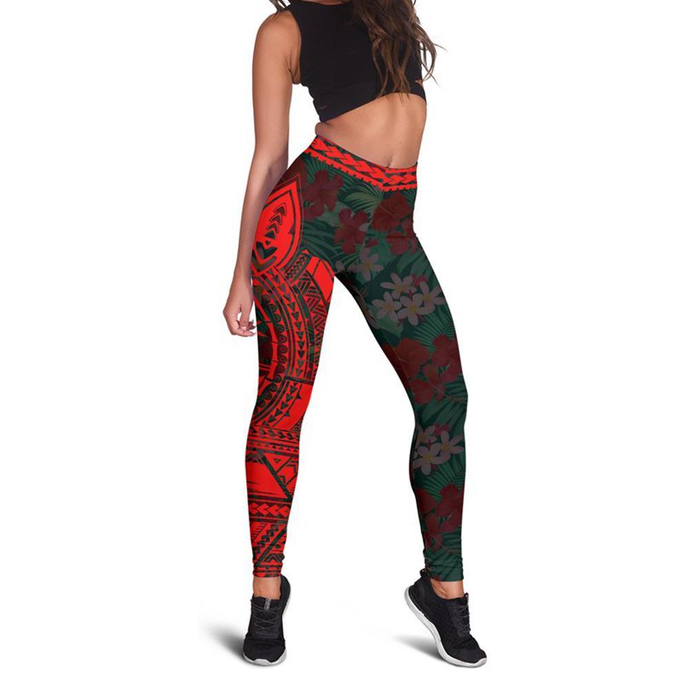 Guam Polynesian 1st Leggings (Red) A6 - Polynesian Pride